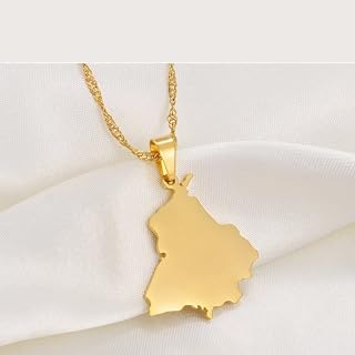 Punjab Pradesh Map Necklace - India Punjab State Map Pendant Neckalces Jewelry Punjab Pradesh Map Pendant For Men Men Women Fashion Clavicle Chain