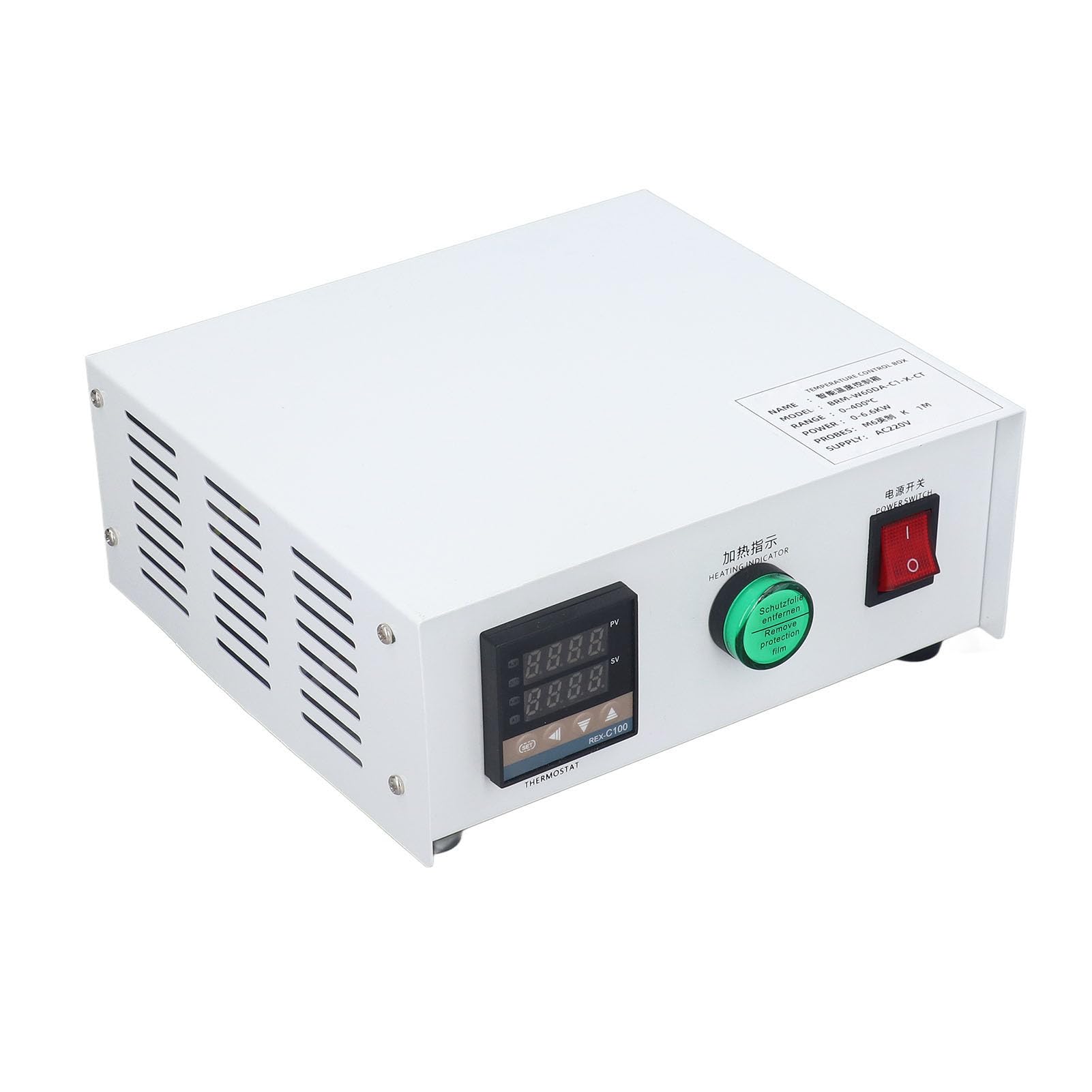 FTVOGUE Controlador de Temperatura PID Caja de Termostato Digital 0-400 ℃ con Sonda para la Máquina de Curado UV de la Plataforma de Calefacción (1M)