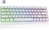 Dierya 60% Wireless Gamer Mechanical Keyboard DK63 with Bluetooth2.4GType-C,Red Switch Gaming Mechanical RGB Keyboard,Ultra-Compact 68 Keys Keyboard for PCWinMac,QWERTY,White