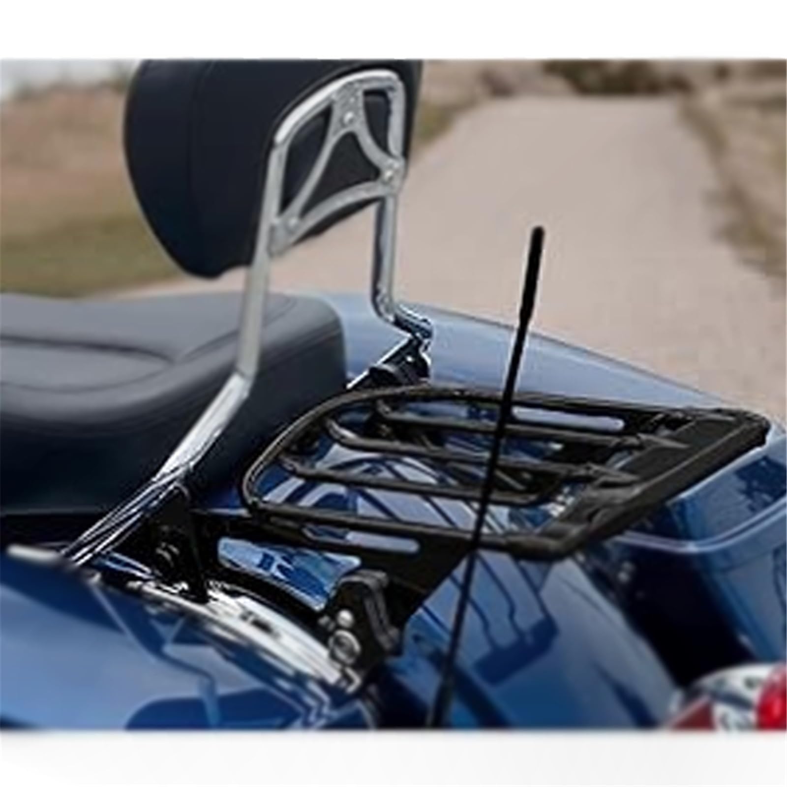 Accesorios para Motocicletas Estante Soporte para Portaequipajes Trasero para Dos Personas En Motocicleta para Harley para Touring CVO Road Glide para Custom FLTRXSE 2012-2017(Nero)