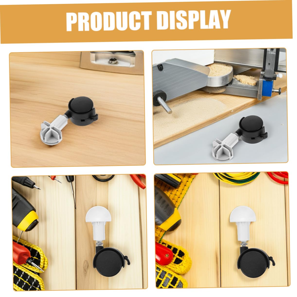 VICASKY Lot de 8 roulettes Pivotantes Silencieuses pour Cage à Animaux, Rotation 360 Degrés, Matériau Abs et Fer, Couleur Noir, Adaptées pour Meubles et Cages à Chiens