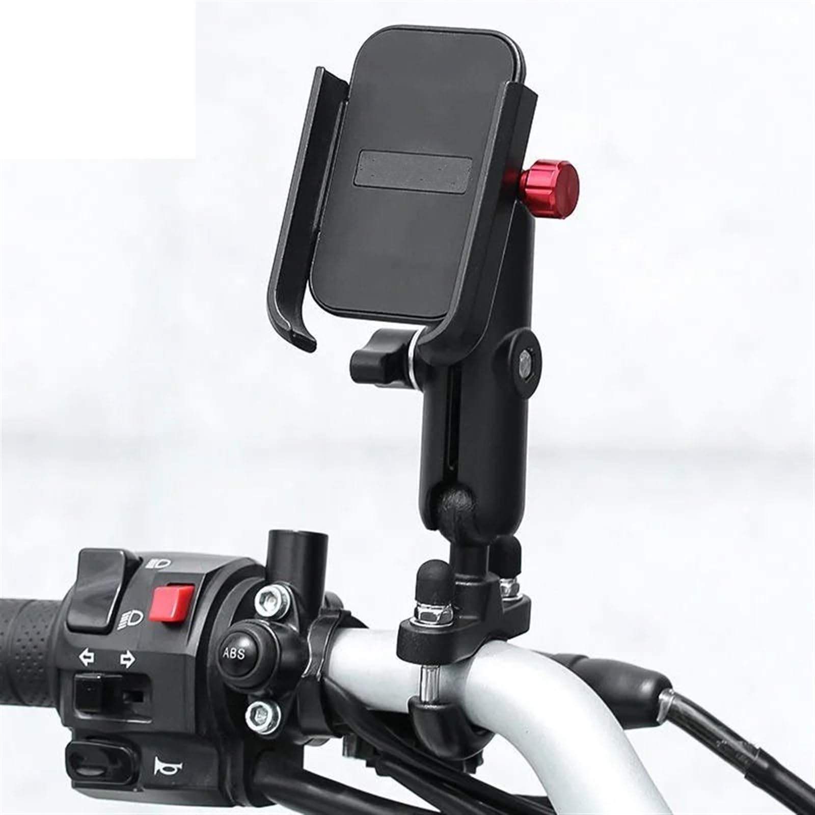 Soporte Telefono Moto Soporte Universal Para Teléfono Móvil Con Espejo Para Manillar Motocicleta Cargador Soporte Para Teléfono Soporte Para GPS Con Carga USB Soporte Móvil Moto USB(NO USB Handlebar)