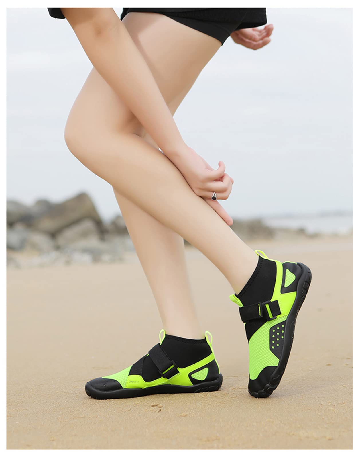 Water Schoenen Mens Womens Quick-dry Aqua Schoenen Strand Sport Zwemmen Schoenen Barefoot Voor Bootvaren Vissen Duiken Surfen Zwembad Rivier Meer Wandelen(42 EU, Green