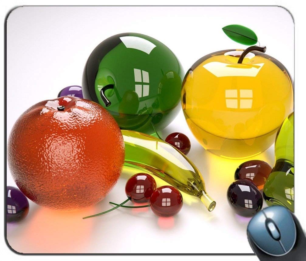 Precision seaming gaming mouse pad,Fruit Glass Colored Collection Pattern Customized Rectangle Non-Slip Rubber Mouse pad Gaming Mouse mats