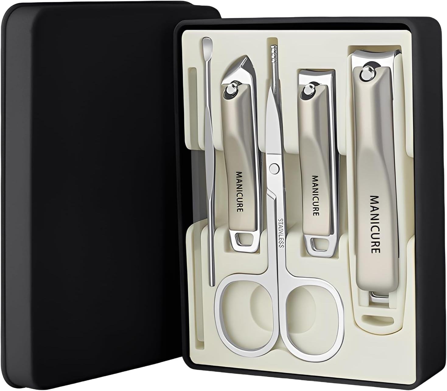 NEHSIAC Professional 7 in 1 Nail Clippers Set, With Exquisite Box, Fingernail&Toenail Clippers Nail Kit, Suitable for home, office, travel, gift giving, beauty salons.