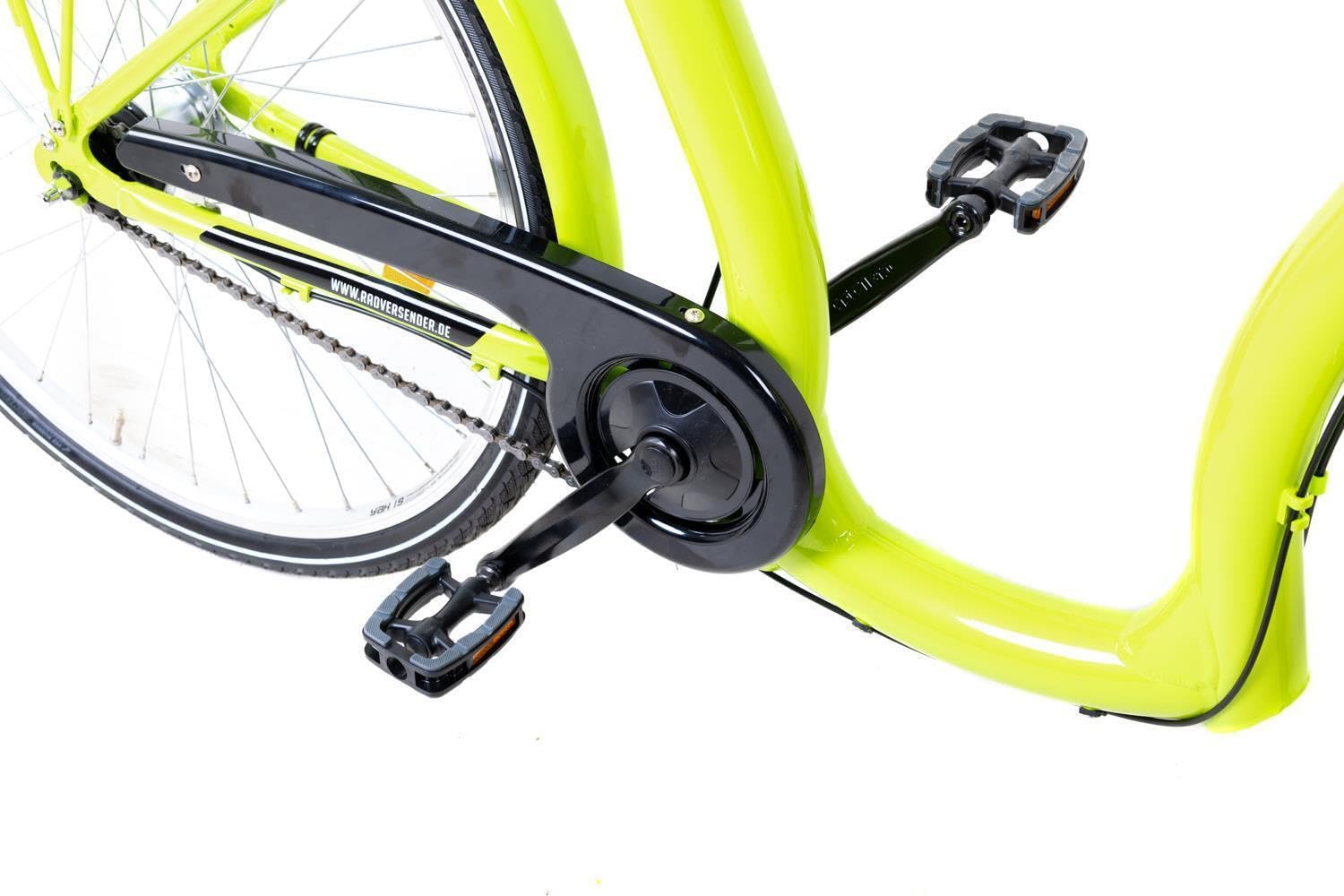 28 Zoll Alu Fahrrad City Bike Damen 7 Gang Nabenschaltung Tiefeinsteiger Hellgrün