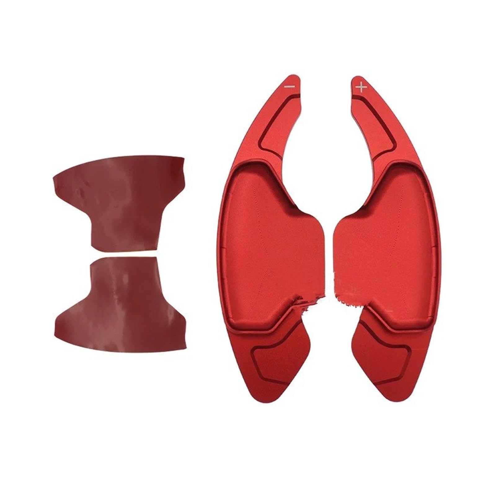 Xxiucj Car Paddle Shifter Extensions for Nissan for Teana for Qashqai for J12 for Rogue for T33 2Pcs Steering Wheel Paddle Shifter Extension(Red)