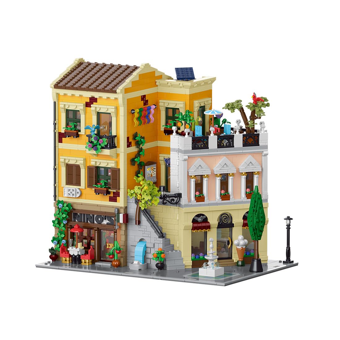 AstrumBlock Lighted Roman Corner Shop Building Blocks Set, Modular Street View Architecture Model Kit with LED Lights, Collectible Adult Building Toy & Home Décor Gift (4507Pcs)