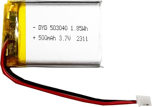 FITHOOD 503040 Batería 3.7v 500mAh Batería recargable de polímero de litio con conector JST para electrodomésticos