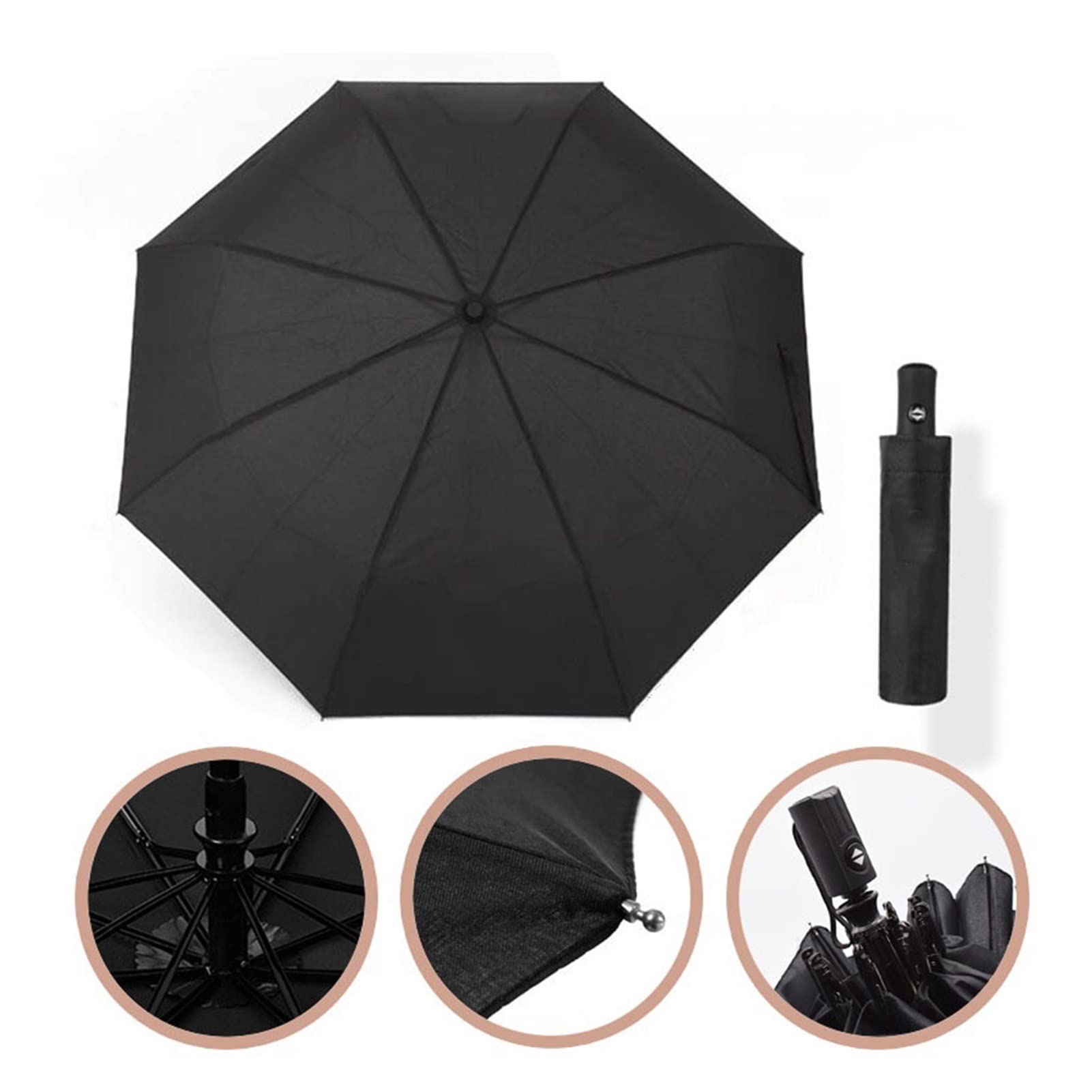 Ombrellone Da Giardino Pieghevole Palo Acciaio 8 Stecche Gazebo Grigio 4 Mt 87549255