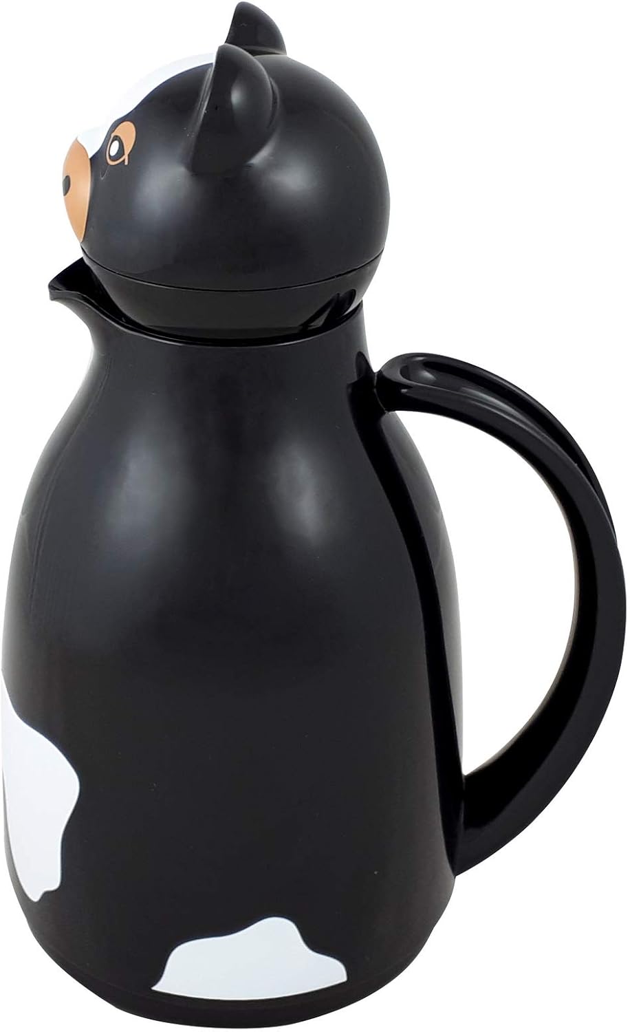 Helios Thermo-Cow Vacuum Jug Black 1 Litre, 30 x 30 x 26.8 cm