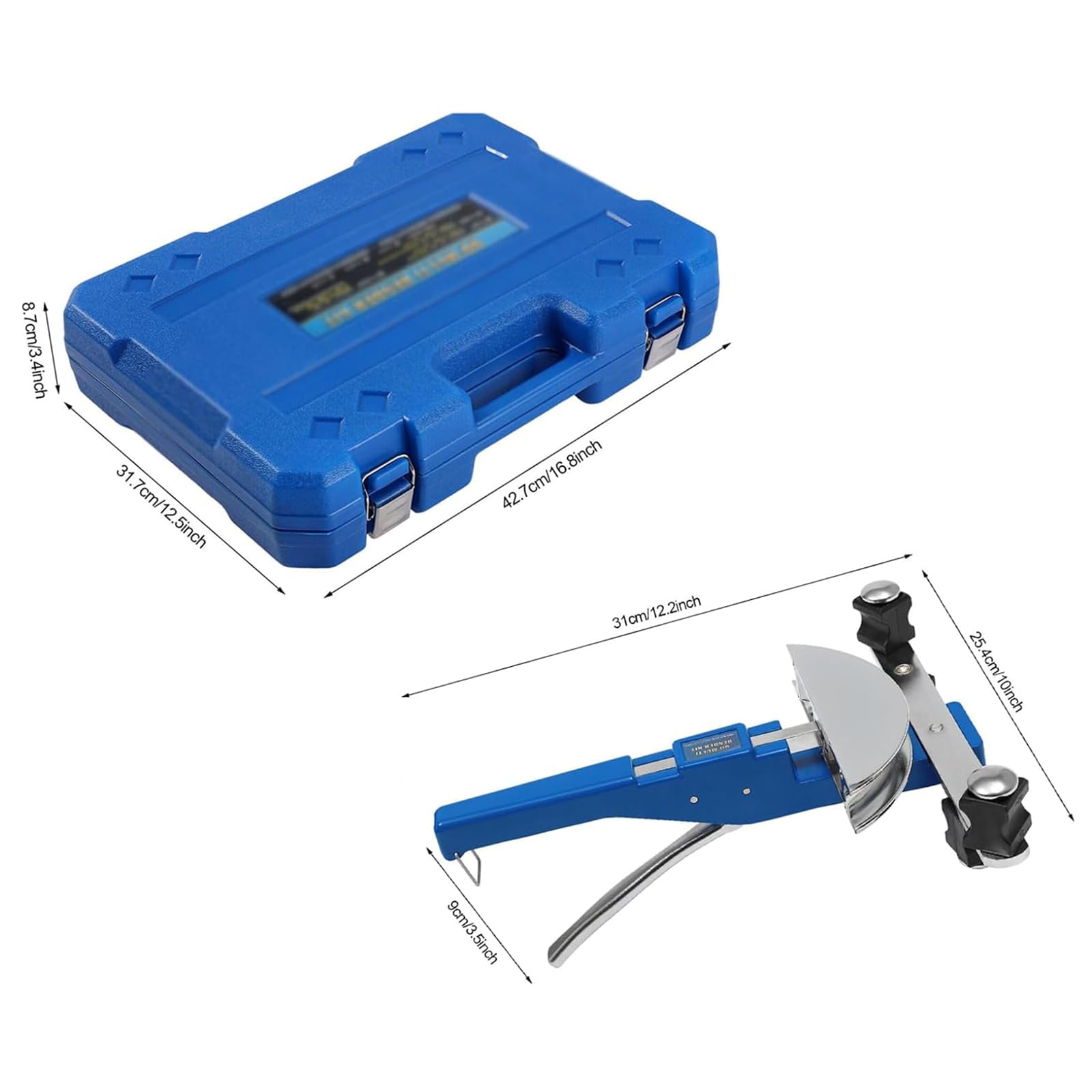 Kit de doblador manual de tubos para tubos de 1/4 a 7/8 pulgadas, material duradero, flexión impecable de 90°, ideal para cobre y latón, resultados suaves garantizados