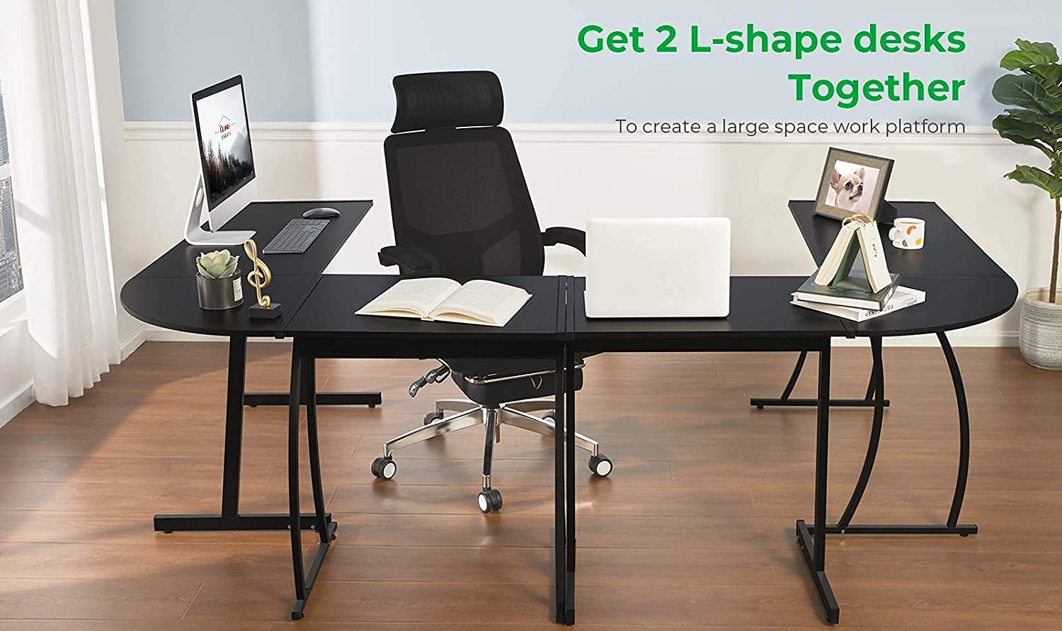 Buy Coavas Computer Desk Office Corner Desk LShaped Desk Large Wood