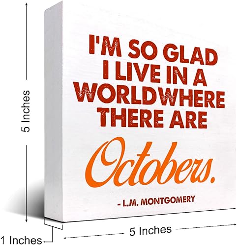 Miniatura 81 de Decoración de escritorio de otoño, Groovy Gobble Gobble Fall Thanksgiving Wood Block Sign Decoración de escritorio, caja de madera rústica de