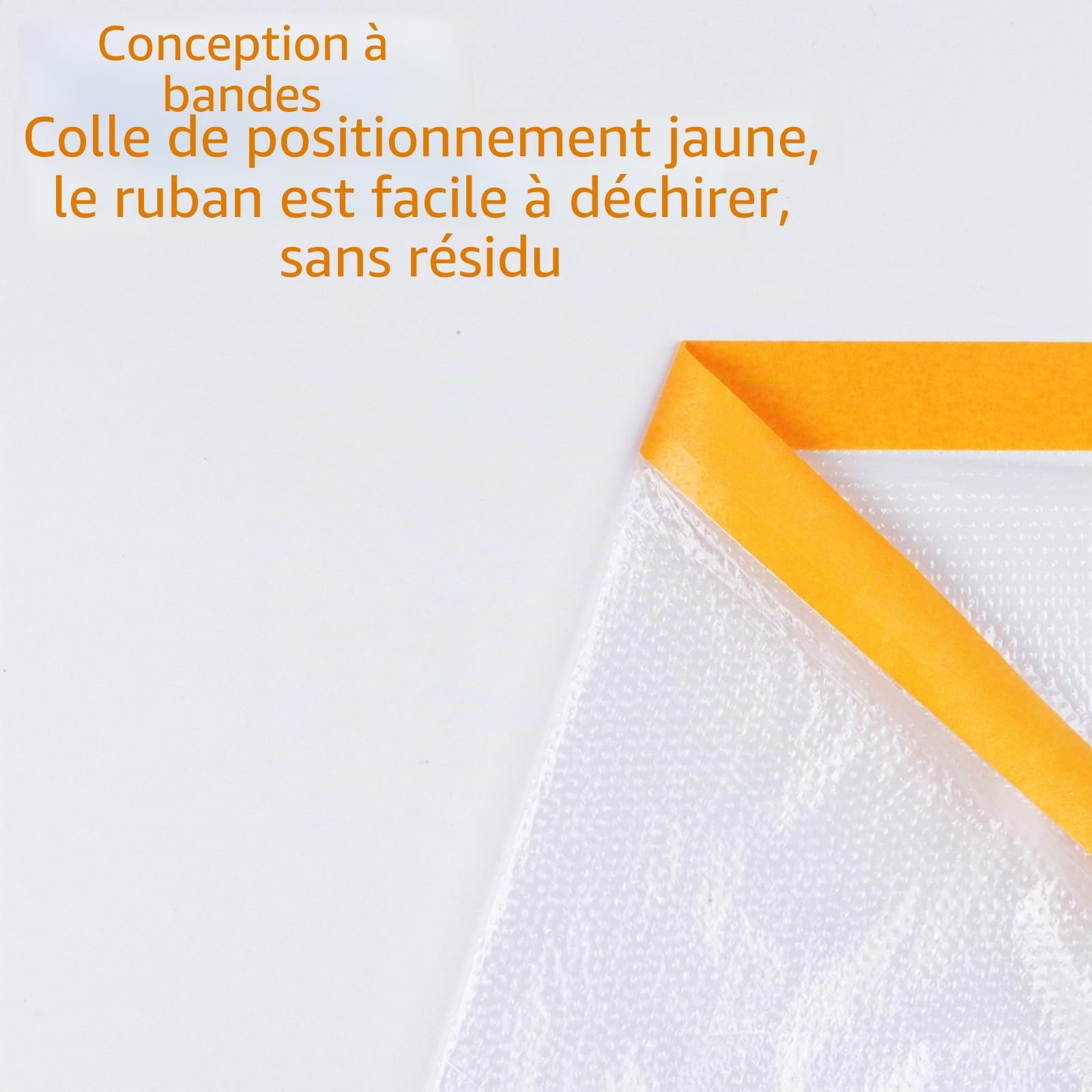 6 Rouleaux Papier de Masquage Peinture,3 Tailles-280/150/55cm Bache de Protection Peinture Transparente, Masker avec Ruban de Adhésifs Masquage Peinture, pour Meuble de Protection