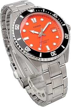 2001年製デジタルウォッチ シルバーオレンジ Amazon.co.jp: [カシオ] CASIO スタンダード アナログ 腕時計 MDV-10D