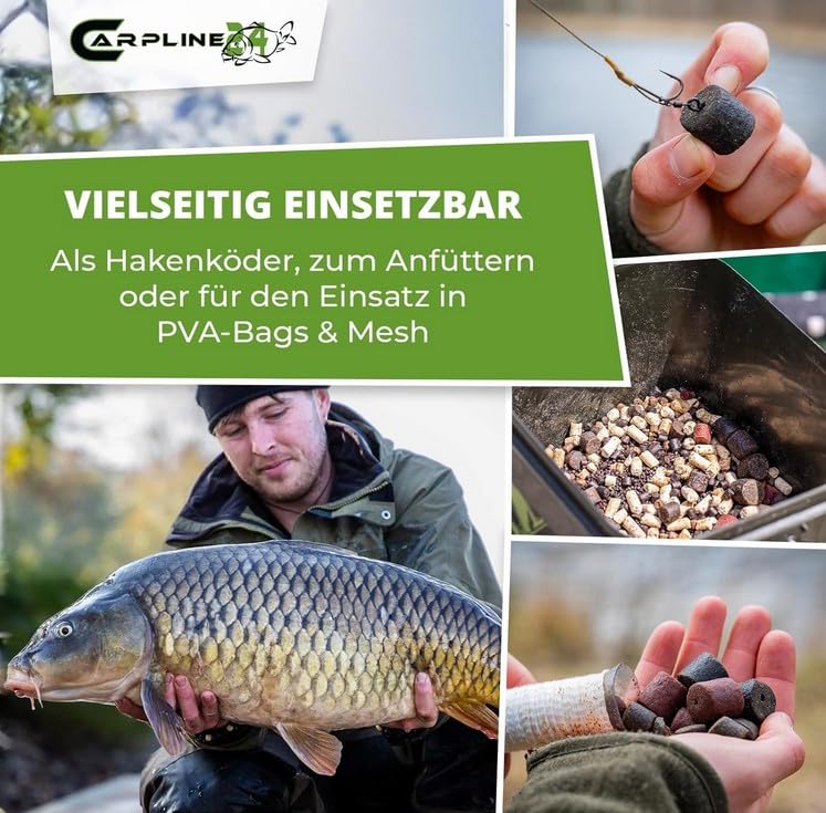 Marine Halibut Pellets Heilbutt Pellet - 20 Kg - 8 mm - Karpfenfutter zum Anfüttern & Angeln von Karpfen, Carp Baits, Futterpellets als Angelköder