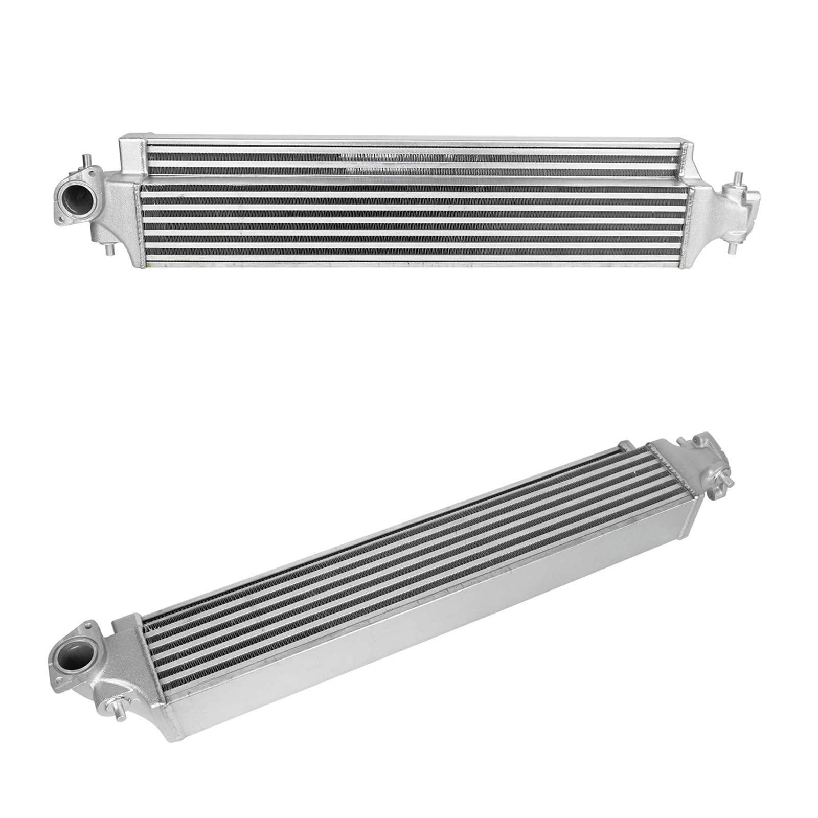 Cooler Zestaw Do Chłodnicy Międzystopniowej Do Samochodu Honda Civic FC/FK 1.0T 1.5T Turbo 2016-2021 Bezpośrednia Wymiana Chłodnicy Międzystopniowej Zestaw Chłodzący(Silver)