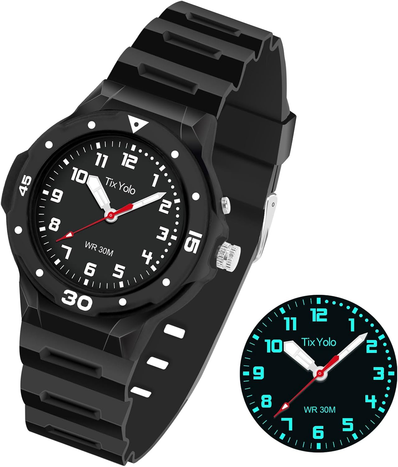 Kids Analog Watch for Girls Boys,Waterproof Children Learning Time Watch with Light Easy to Read Student Sports Outdoor Watches for Kids Toddlers Ages 4-10