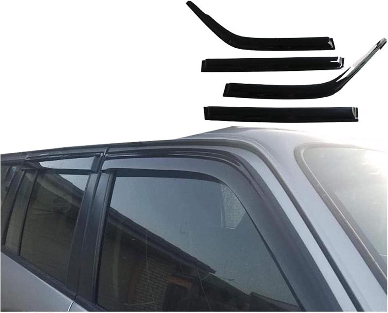 TUCJUN Car wind deflectors for Ni-ssan Patrol Y61 1998–2004.rainproof strip Auto Accessories Windshield Sunshade Car ComfortRain Guard