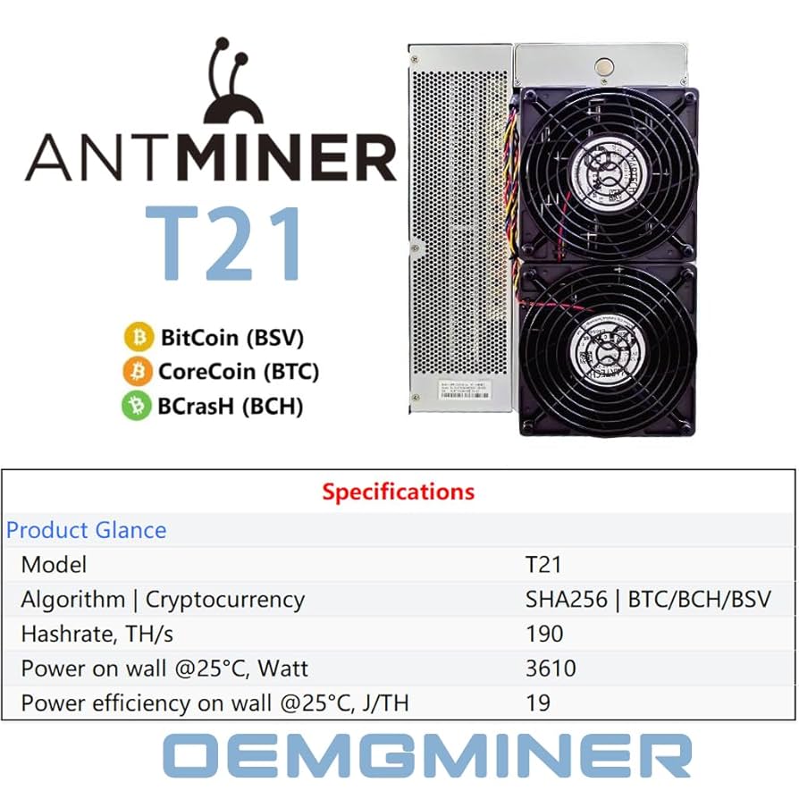 Amazon | Antminer T21 190T 3610W 380V-415V アルゴリズム SHA