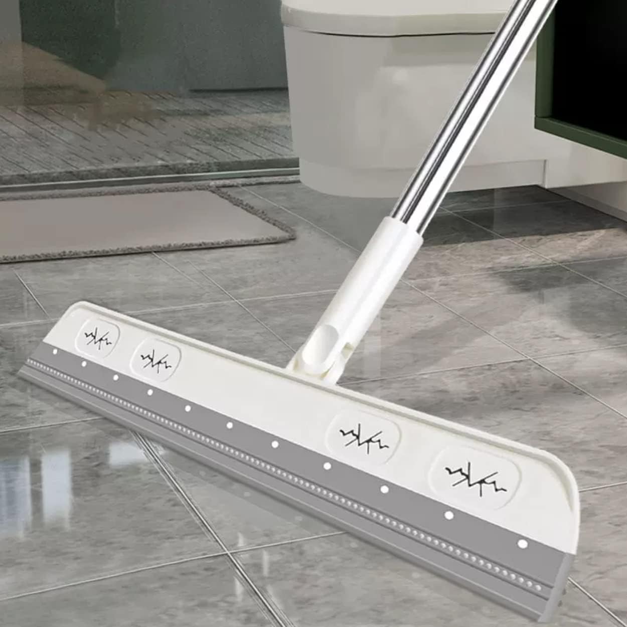 Floor Squeegee for Wet Room 59" Rubber Floor Water Wiper with Long