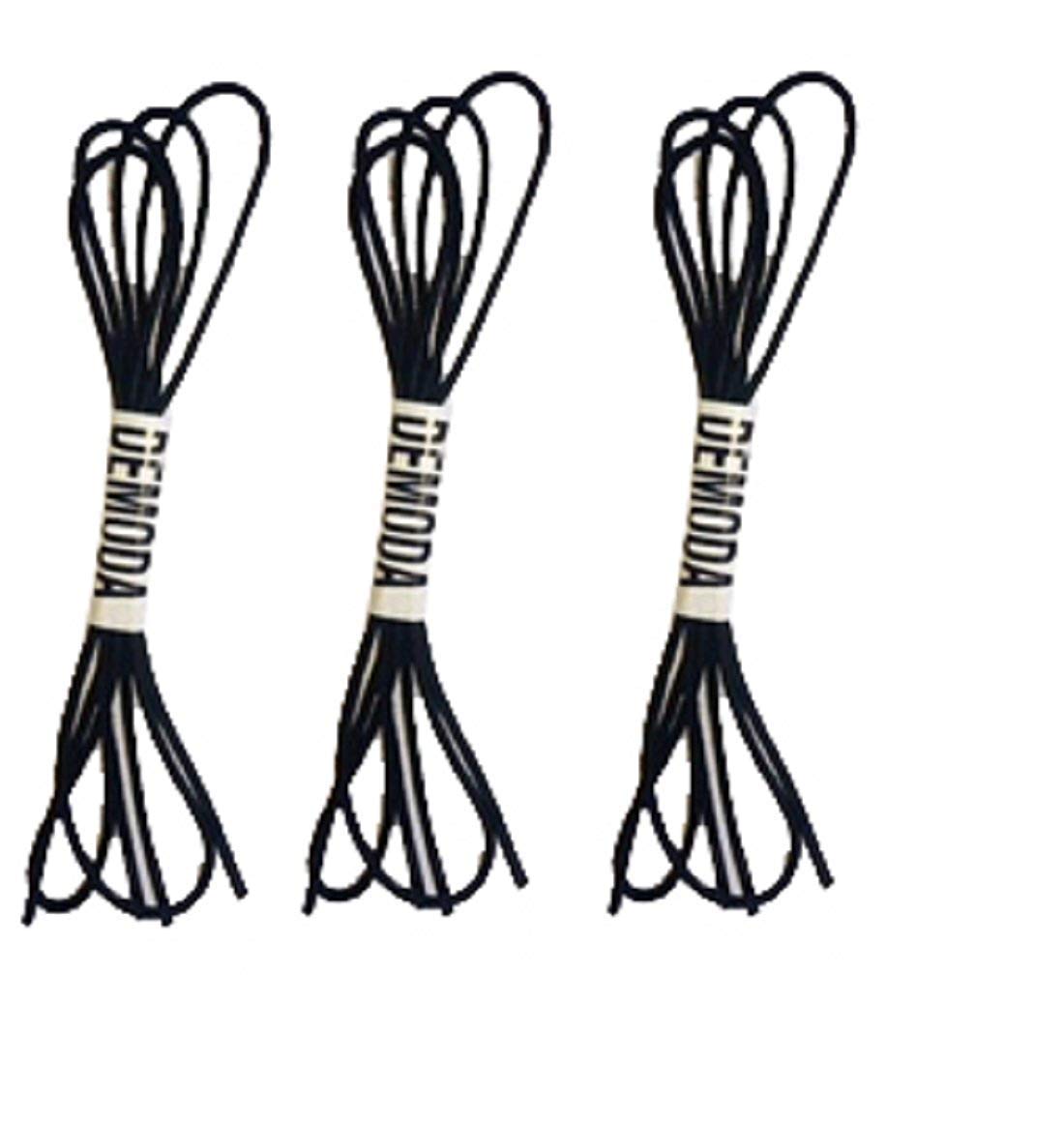 Demoda Waxed Thin Shoe Laces for Formal Shoes(Pack of 3 pair- Black,Thin Round) (B07L71WHGP) Amazon Price History, Amazon Price Tracker