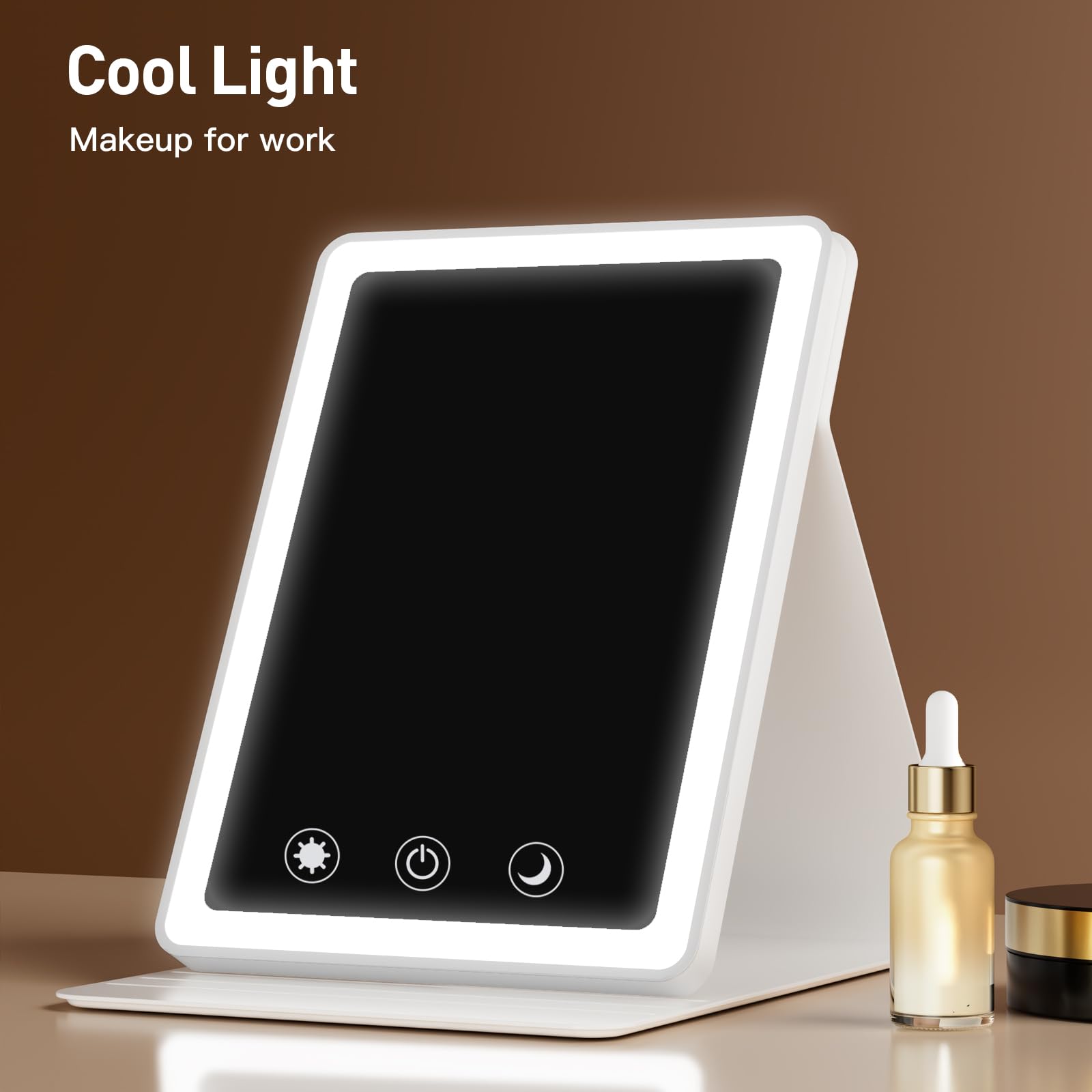 Travel Makeup Mirror, 72 LEDs Portable Mirror with Lights, Rechargeable Travel Makeup Mirror 72 Led Lights Portable  main image 2