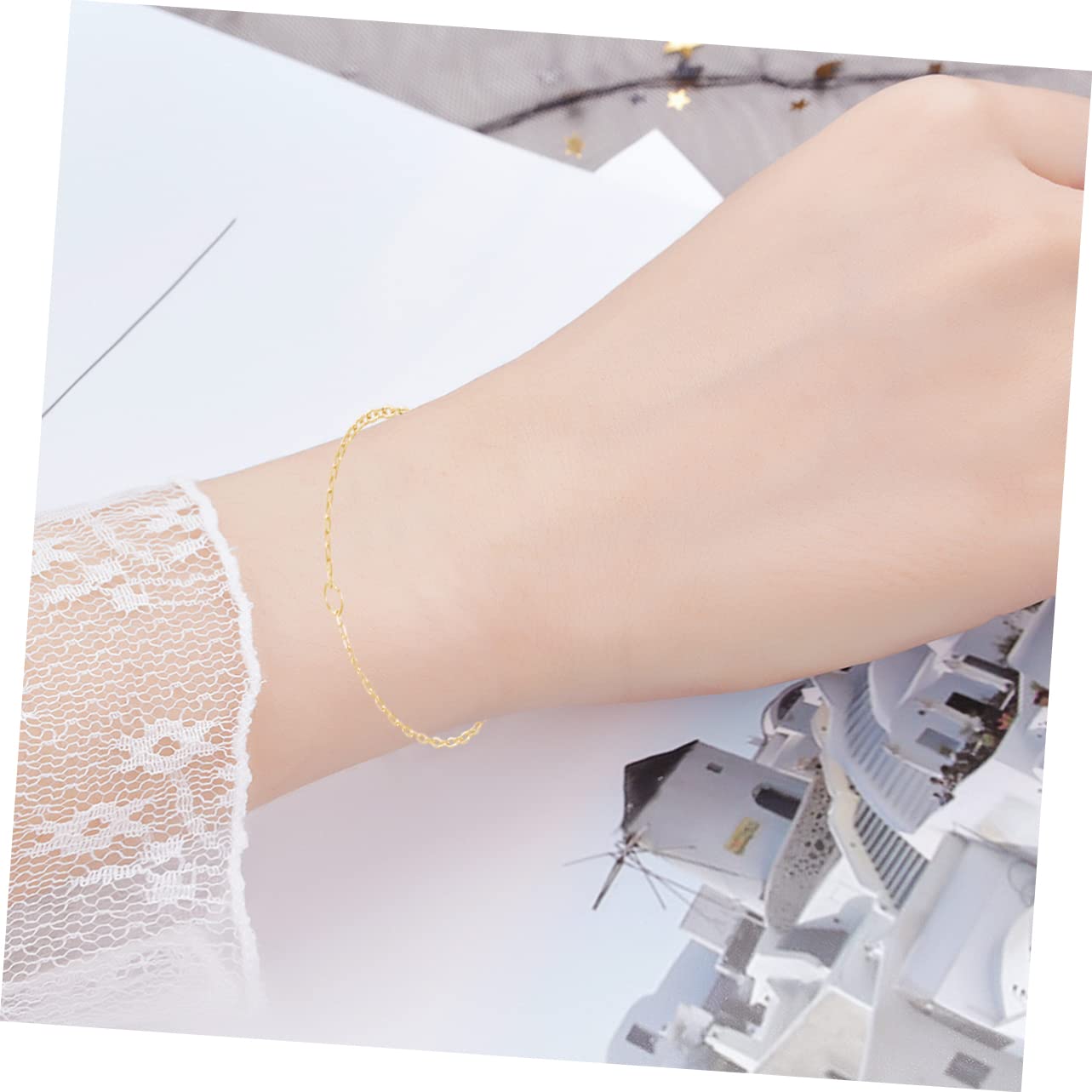 EXCEART 9 Piezas Pulsera Collar Extensor Cola Cadena Extensor De Cadena para Collar Extensor De Collar De Gargantilla Cadenas para Hacer Joyas Bricolaje 18k Collar Dorado Plata Encanto