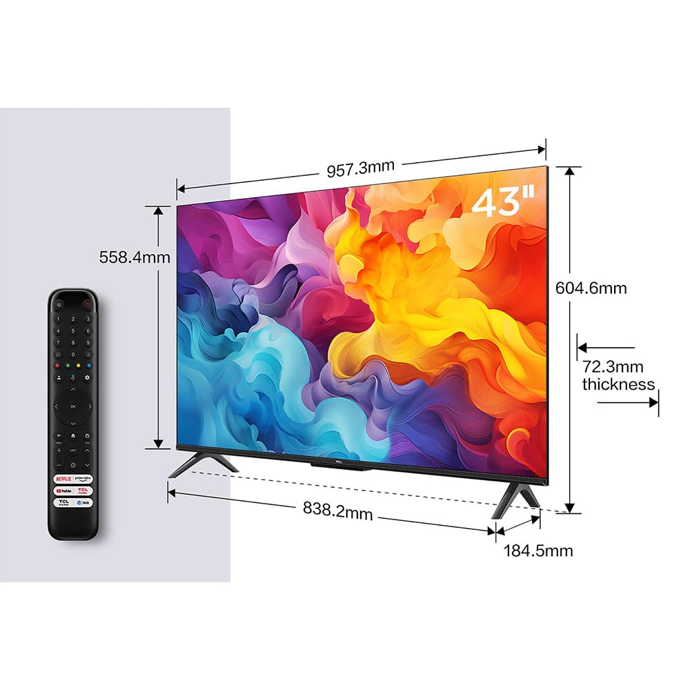 TCL 43P61B - Smart TV 43 inch (109.2 cm) 4K LED DVB-T2 H.264, H