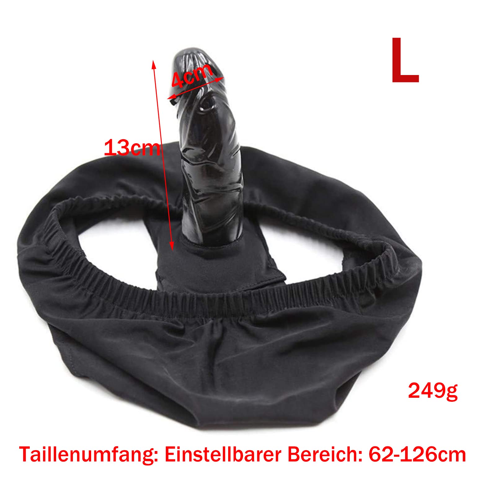 Cintura di castità Cintura di castità Slip con dildo interno Plug anale Butt plug Pantaloni sexy Intimo Lingerie erotica Masturbazione Giocattolo sessuale per donne e uomini(L)