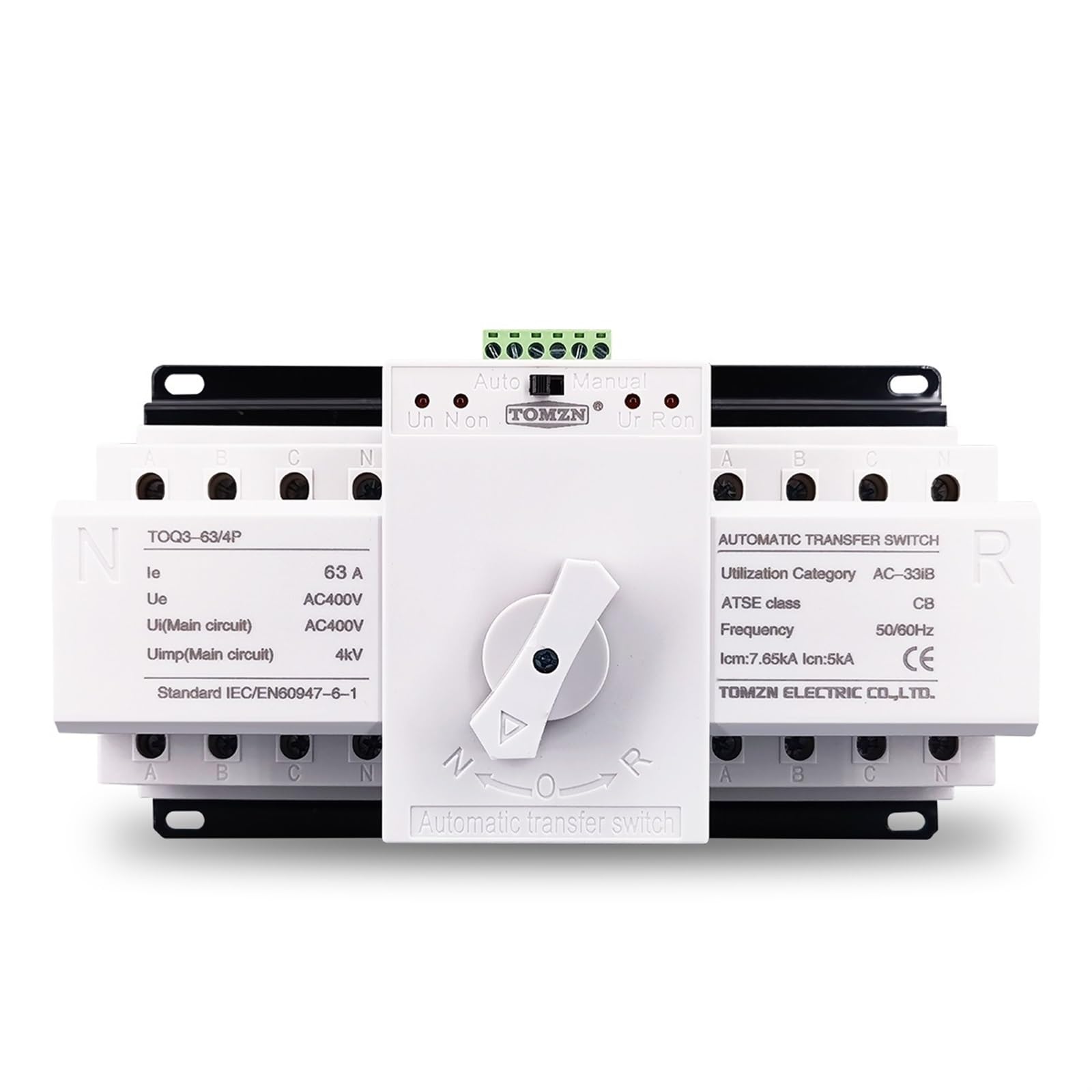 4P 63A 380V MCB Tipo Dual Power Commutatore Automatico ATS(2 Input 1 Output)