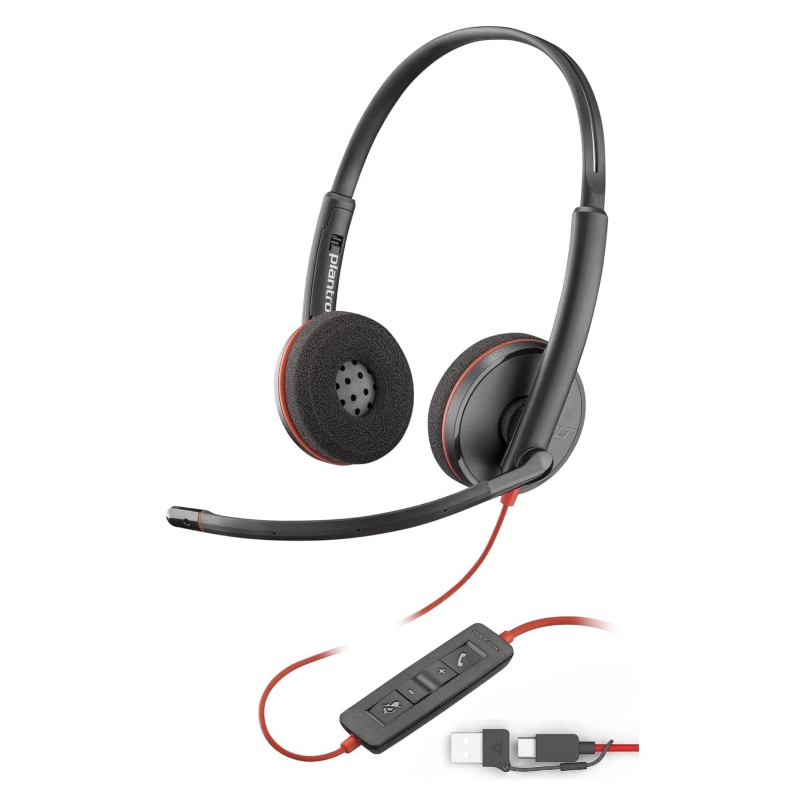 Amazon.co.jp: 【2025年モデル】 Poly Blackwire 3220 両耳ヘッド