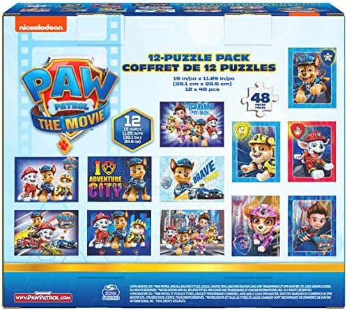 PAW Patrol: The Movie, 12 Jigsaw Bundle with 48-Piece Puzzle Pack Characters, for Kids Aged 4 and up 3 61zmjt7f++L. AC
