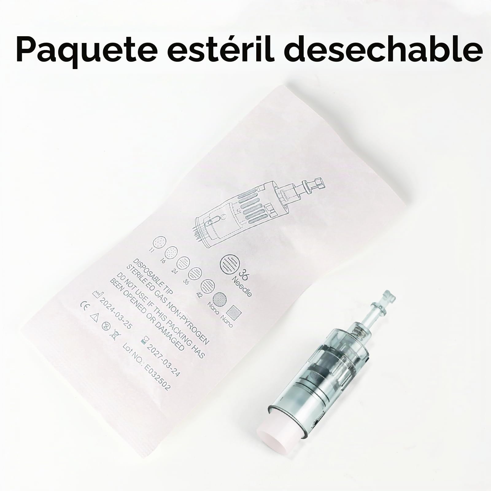 20 Pcs Agujas Dermapen 36 puntas para Microneedling pen, Derma Pen M8 Cartuchos 36 Pins, Microagujas de Repuesto Original de Microneedle Dermapen Ultima M8, M7S, A6S (36 Pins, 20 Pcs)
