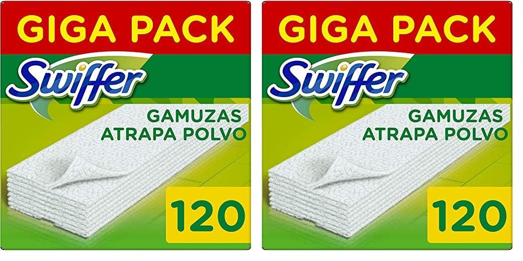 Swiffer Ersatztücher, Reinigungstücher, sammelt Staub, 120 (3 x 40 Stück) (Packung mit 2)