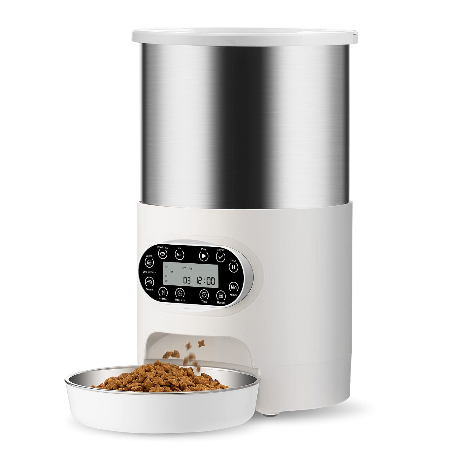 Buy Segorts Automatic Cat Feeder with Timer 4.5L Pet Food Dispenser