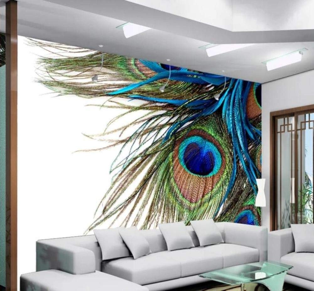 Fond d'écran 3D salon minimaliste moderne plume 350x245 cm