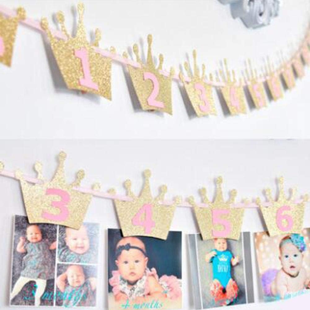 Flsell Streamers Confetti Crown Digital Babyshower Banner Photo
