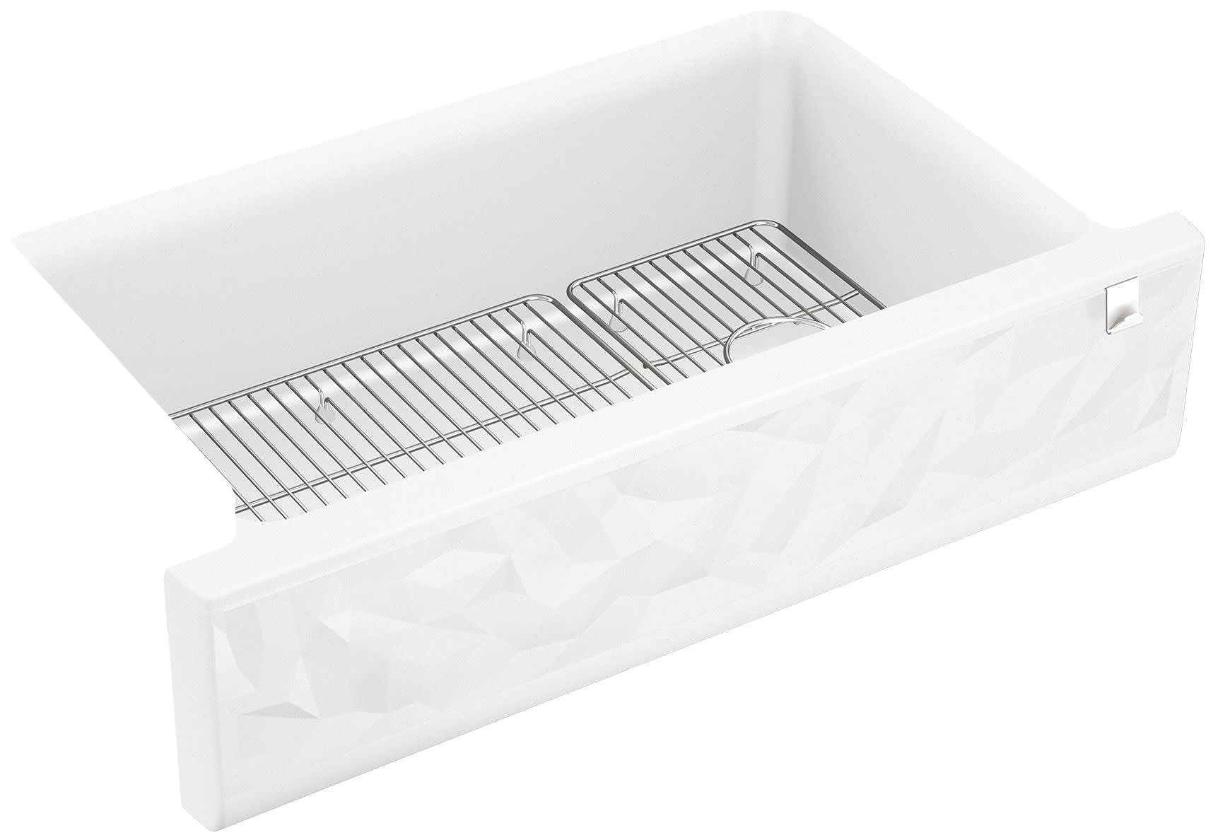 KOHLER K-29825-CM6 Cairn Sink, 36 in, Matte White