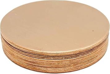Copperlab 1-5/8 Inch Round Circle Disc Copper - Metal Stamping Blank Engraving Tag - 16 Oz Copper - 15 Blanks