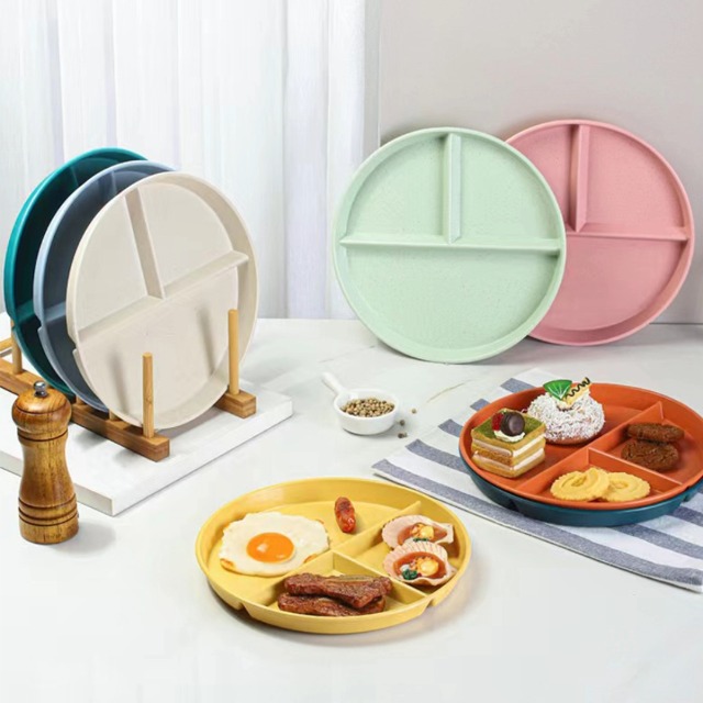Amazon.com | LRUUIDDE Unbreakable Divided Dinner Plate Set of 5