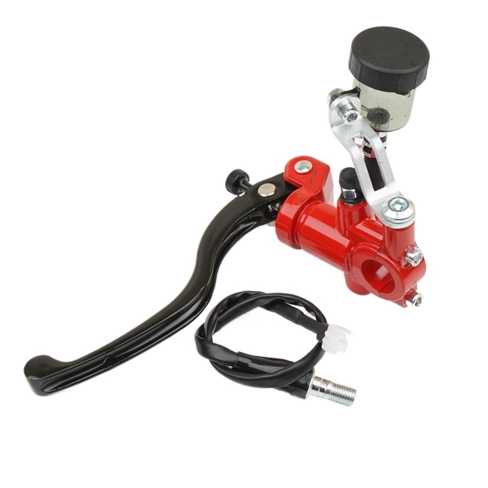 IUKMR Motorcycle Clutch Brake Lever Motorcycle Brake Master Cylinder Lever Hydraulic Clutch 17.5mm Piston 22mm Universal(Left red)
