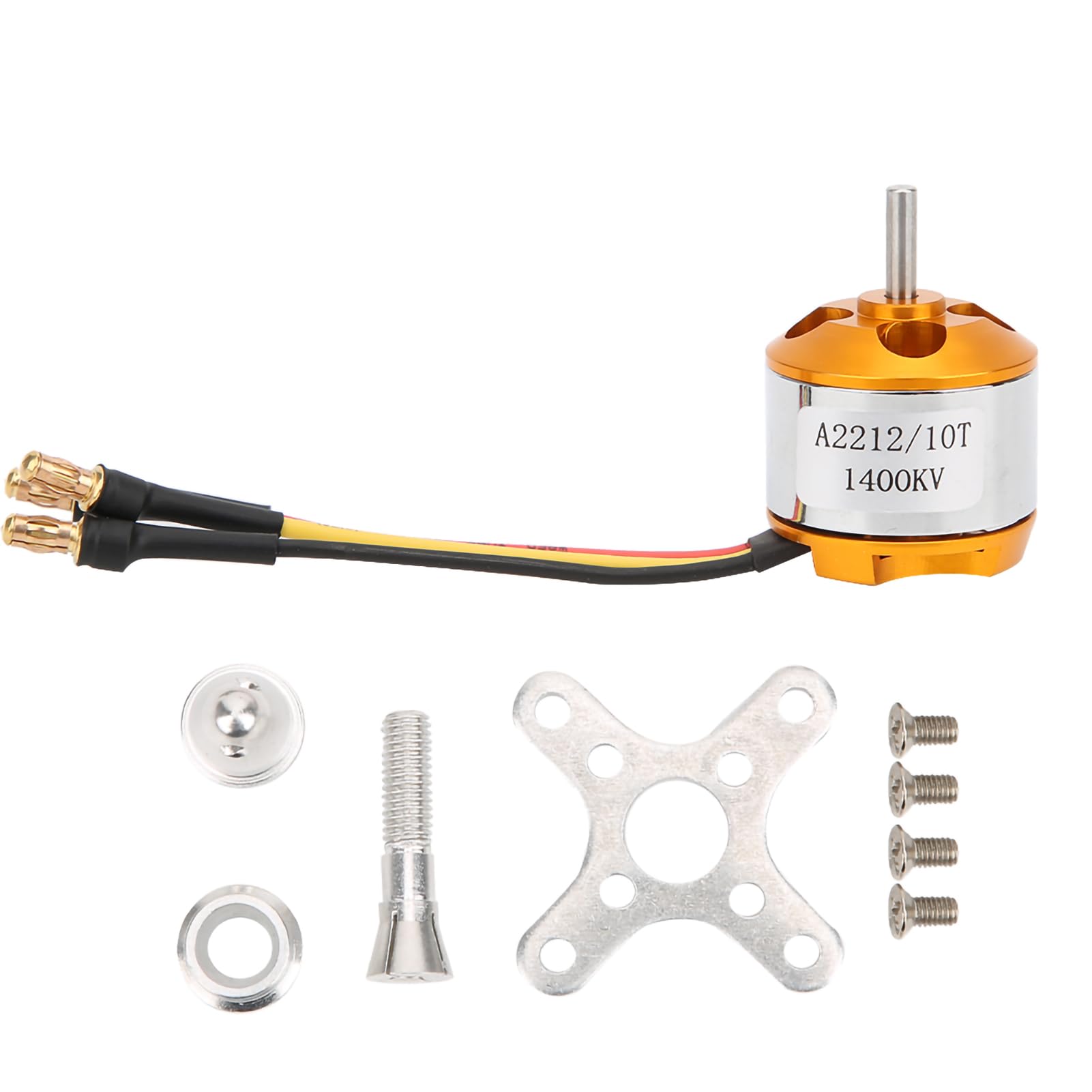 A2212 Outrunner Brushless Motor with High Performance, High Temperature Resistance, High Performance Motor for RC Quadcopter, Various (1400KV)