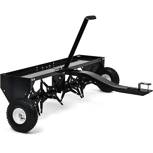 YITAMOTOR 40" Tow Behind Lawn Plug Aerator with Universal Hitch; Designed to Pull Behind Lawn & Garden Tractors