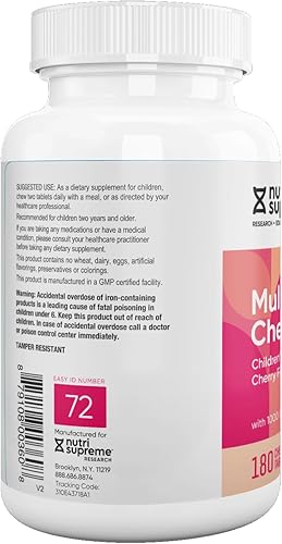 Miniatura 3 de Delicious Kids Multivitamínico, 180 masticables vegetarianos – Suplemento completo para niños con vitaminas y minerales esenciales – Vitamina A, B,