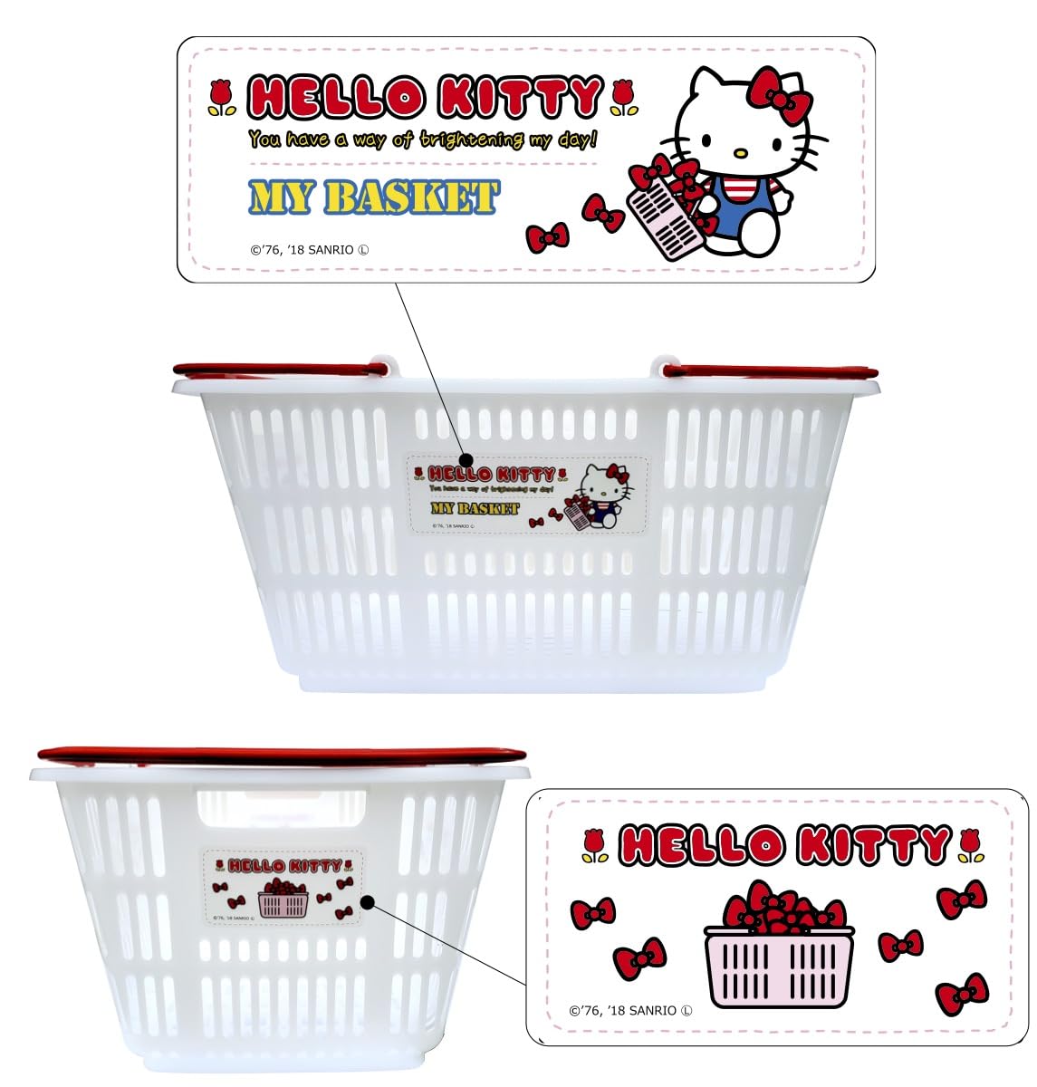 Amazon.co.jp: [ ハローキティ マイバスケット 33L ] kitty キティ