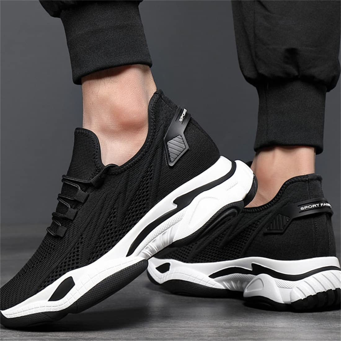 VIBLiSS Sneaker da Uomo con Rialzo in Altezza Invisibile, Scarpe da Ginnastica da Passeggio Traspiranti in Rete, Scarpe Sportive da Sollevamento Leggere E alla Moda