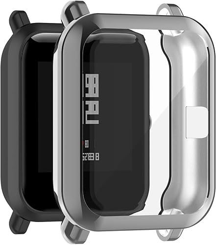 Miniatura 6 de FitTurn Funda de reloj inteligente para Amazfit GTS 2 Mini, Bip 33 ProU ProSLite1SLite 1s, A1608 Watch  TPU suave a prueba de golpes  Negro