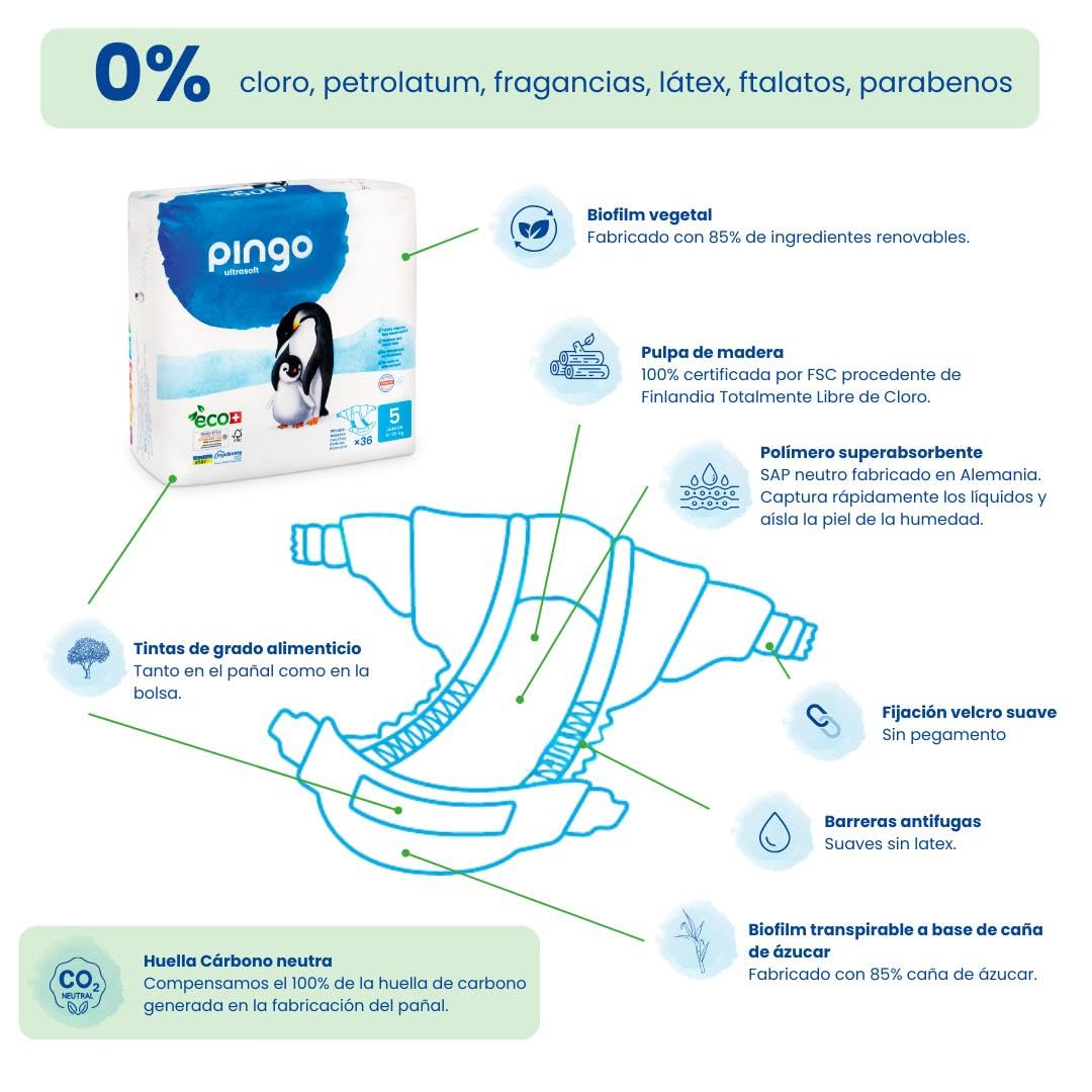Pack Ahorro Pañales T5 (12-25kg) Pingo 288 Uds